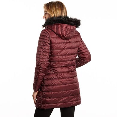 Plus Size Excelled Faux-Fur Hooded Puffer Jacket