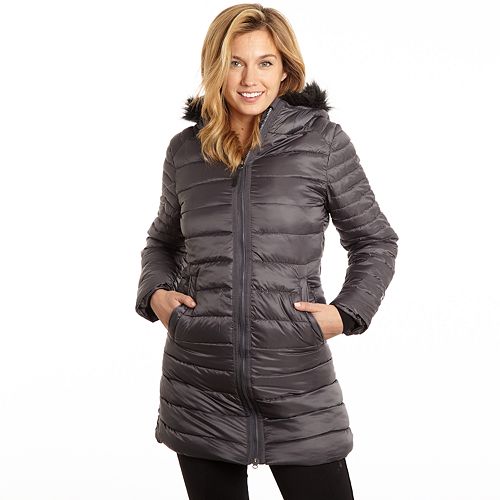 Plus Size Excelled Faux-Fur Hooded Puffer Jacket
