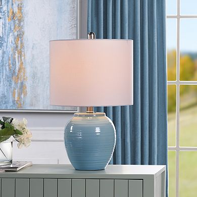 Blue Crackle Table Lamp