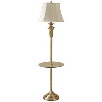 Antique Finish Table & Floor Lamp