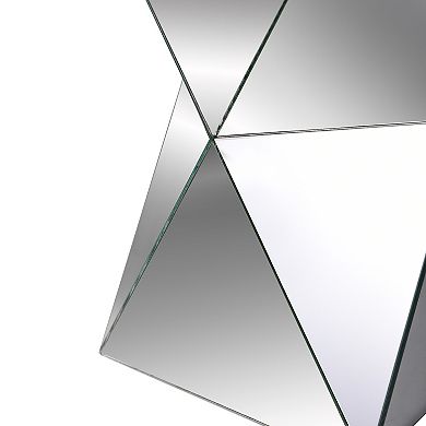 Angled Mirror End Table