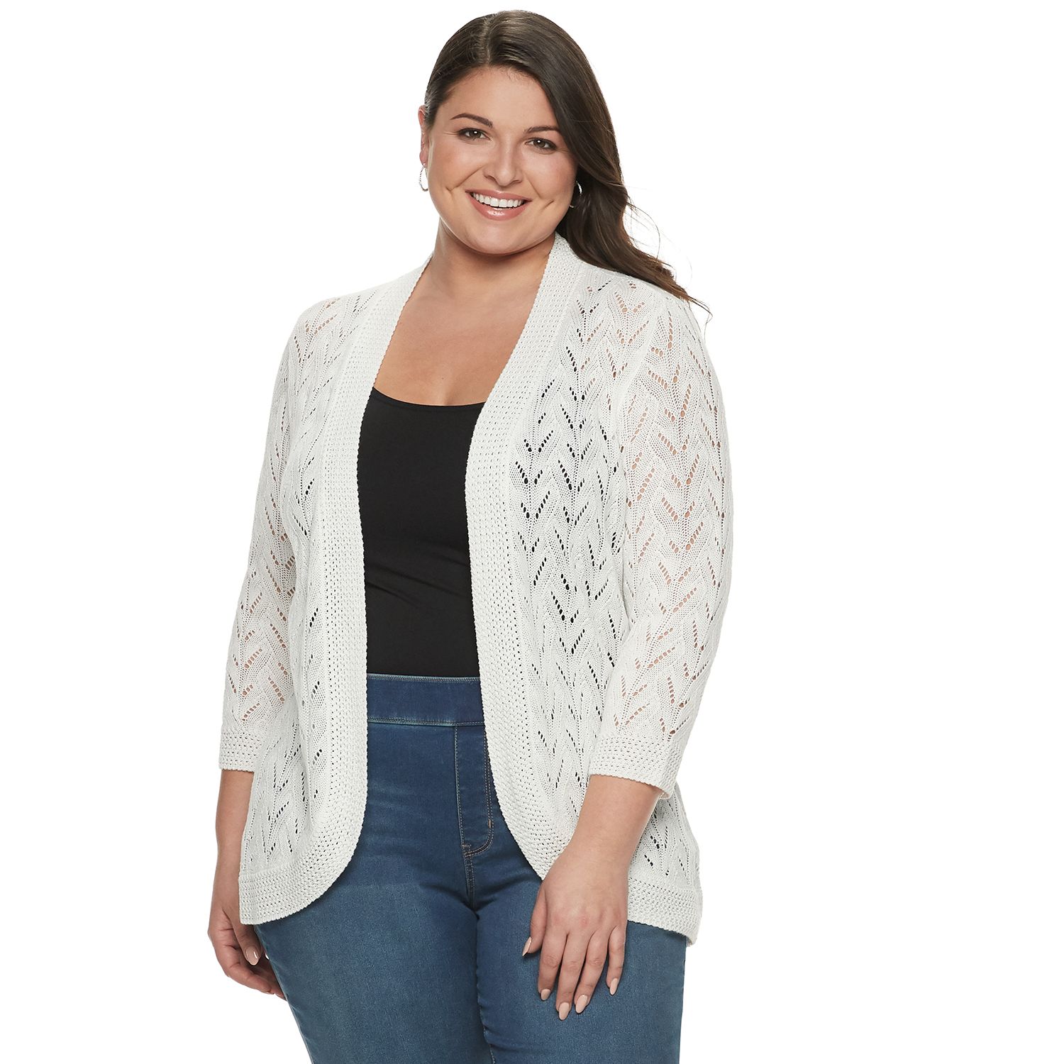 women's plus size white shrug