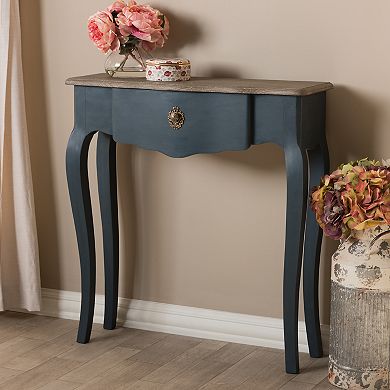 Baxton Studio Mazarine Dark Blue Console Table