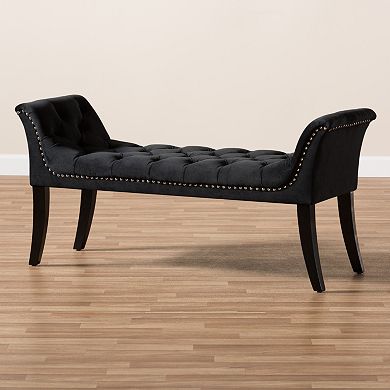 Baxton Studio Chandelle Black Bench