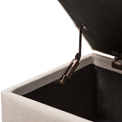 Baxton Studio Michaela Beige Storage Ottoman