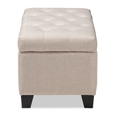 Baxton Studio Michaela Beige Storage Ottoman