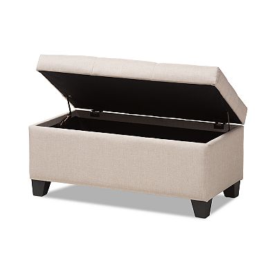 Baxton Studio Michaela Beige Storage Ottoman