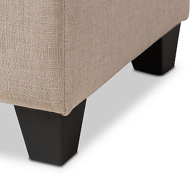 Baxton Studio Michaela Beige Storage Ottoman