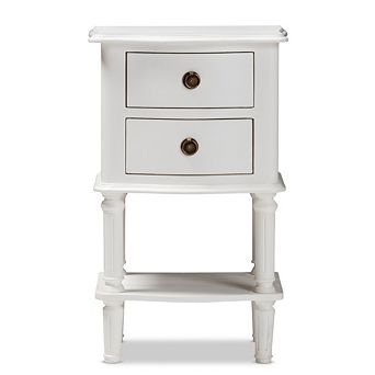 Baxton Studio Audrey White Nightstand