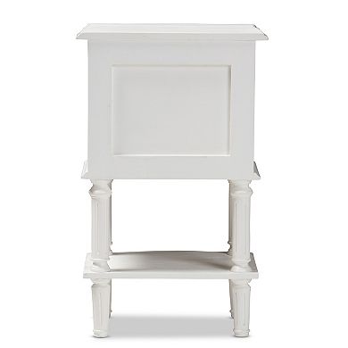 Baxton Studio Audrey White Nightstand