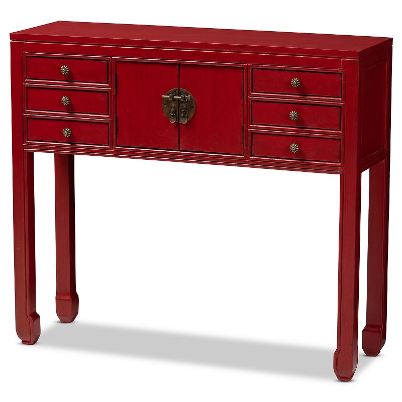 65715491 Baxton Studio Melodie Console Table, Red sku 65715491