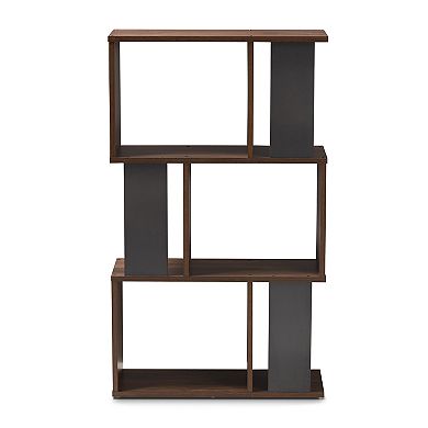 Baxton Studio Legende Walnut Shelving