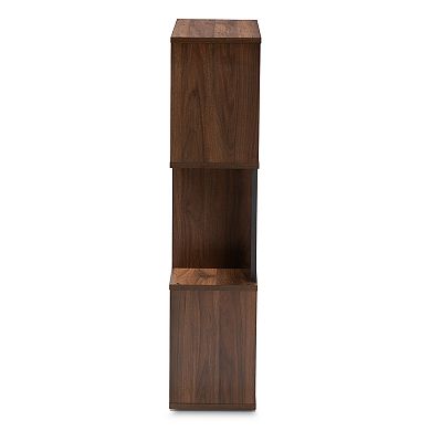 Baxton Studio Legende Walnut Shelving