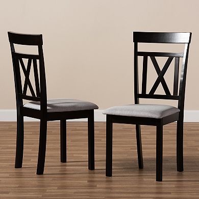 Baxton Studio Rosie Gray 2-pc. Dining Chair Set