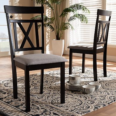 Baxton Studio Rosie Gray 2-pc. Dining Chair Set
