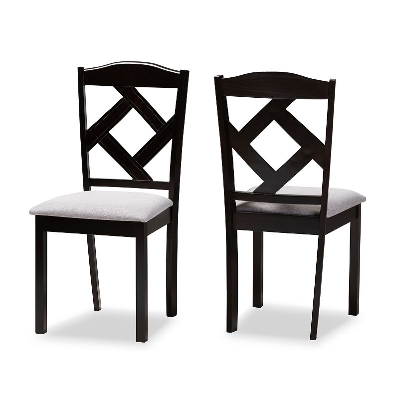 39591252 Baxton Studio Ruth Dining Chair 2-piece Set, Grey sku 39591252