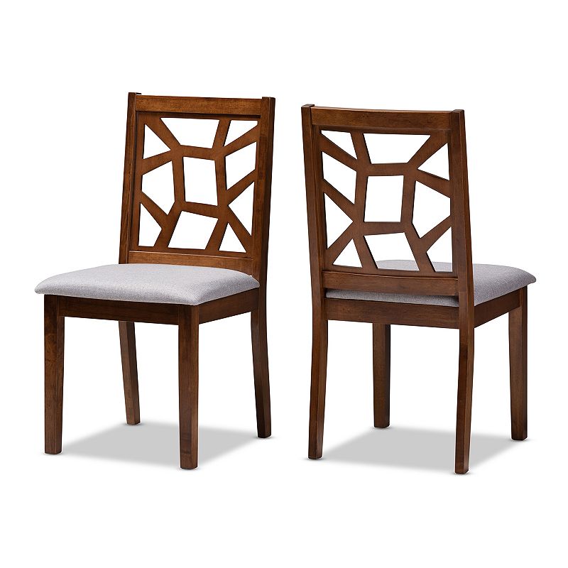 Baxton Studio Abilene Dining Chair 2-piece Set, Grey