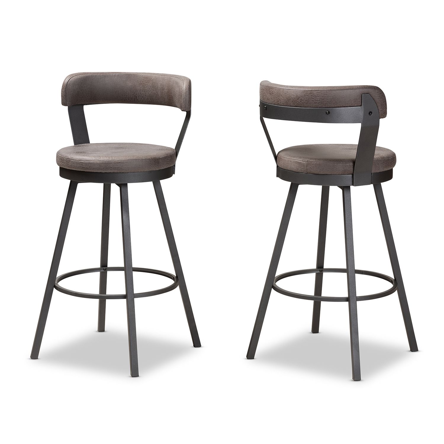 Baxton Studio Arcene Counter Stool 2 Piece Set   3606098 ALT3