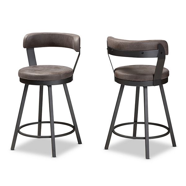 Baxton Studio Arcene Bar Stool 2piece Set