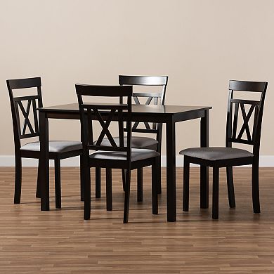 Baxton Studio Rosie Dining Table & Chair 5-piece Set