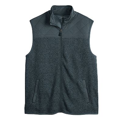 Men's Haggar Quilted Sweater Fleece Vest