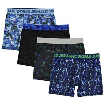 Boys 8-10 Jurassic World 4-Pack Cool Yarn Boxer Briefs