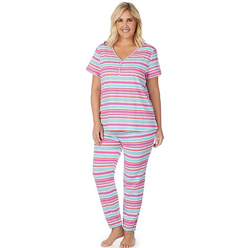 Plus Size Cuddl Duds Sleep Henley & Pajama Pants Set