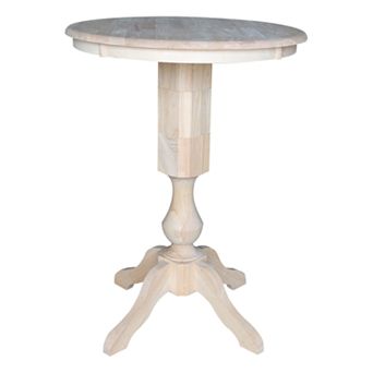 International Concepts Round Top Pedestal High Table