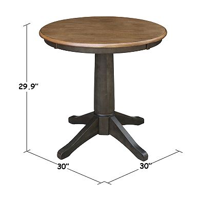 International Concepts Round Top Pedestal Table