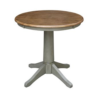 International Concepts 36 in Two Tone Round Top Pedestal Table