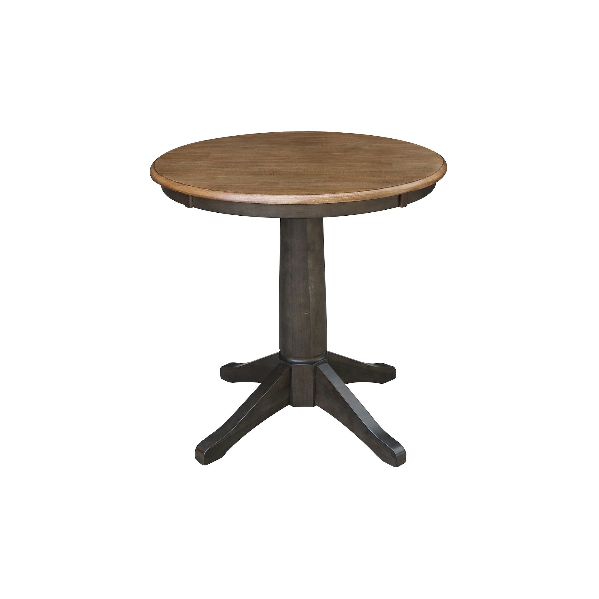 International Concepts 36-in. Two Tone Round Top Pedestal Table, Hickory Wa
