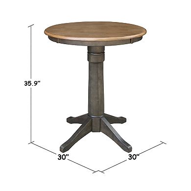 International Concepts Round Top Pedestal Table