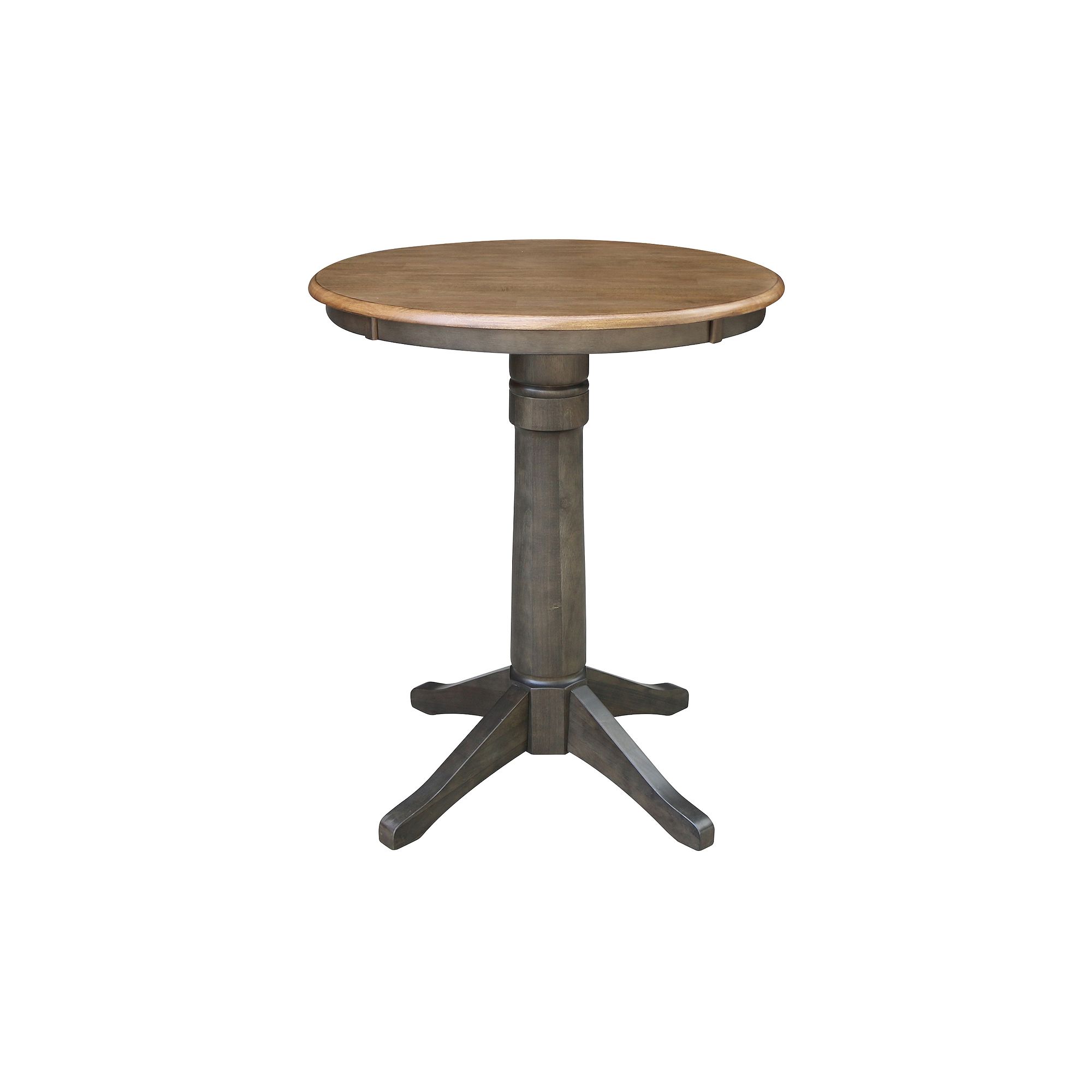 International Concepts 30-in. Two Tone Round Top Pedestal Table, Hickory Wa
