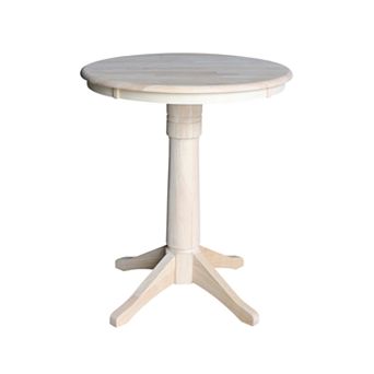 International Concepts 30 in Two Tone Round Top Pedestal Table