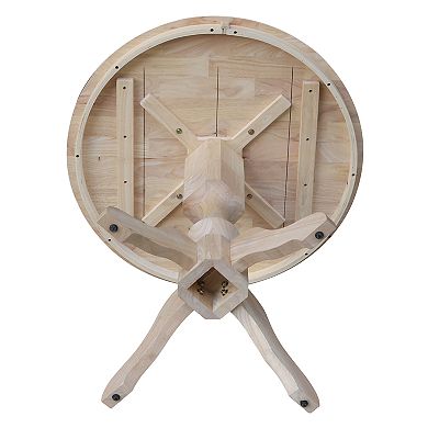 International Concepts Round Top Pedestal High Table