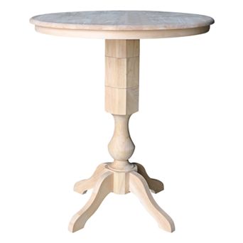 International Concepts Round Top Pedestal High Table