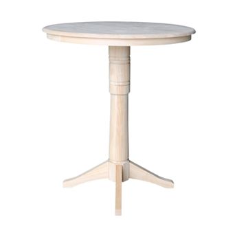 International Concepts Tall Round Top Pedestal High Table