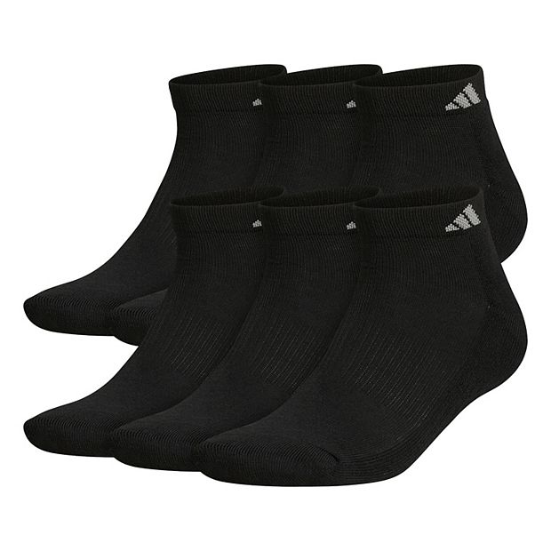 adidas - Men's Athletic Low-Cut Socks - 6-Pack - Black