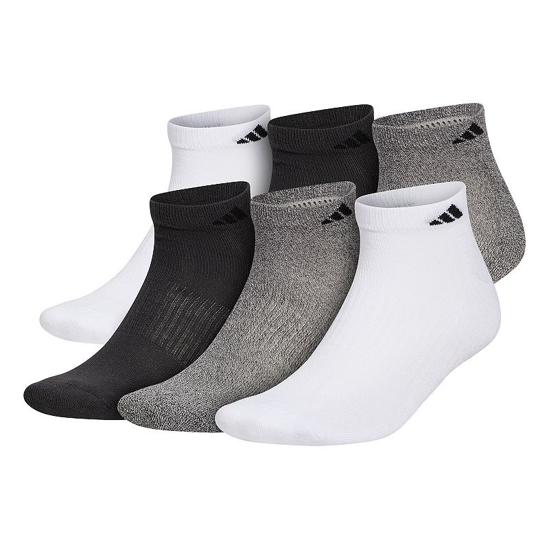 Mens adidas 6-pack Climalite Cushioned Performance Low-Cut Socks, Size: 6-