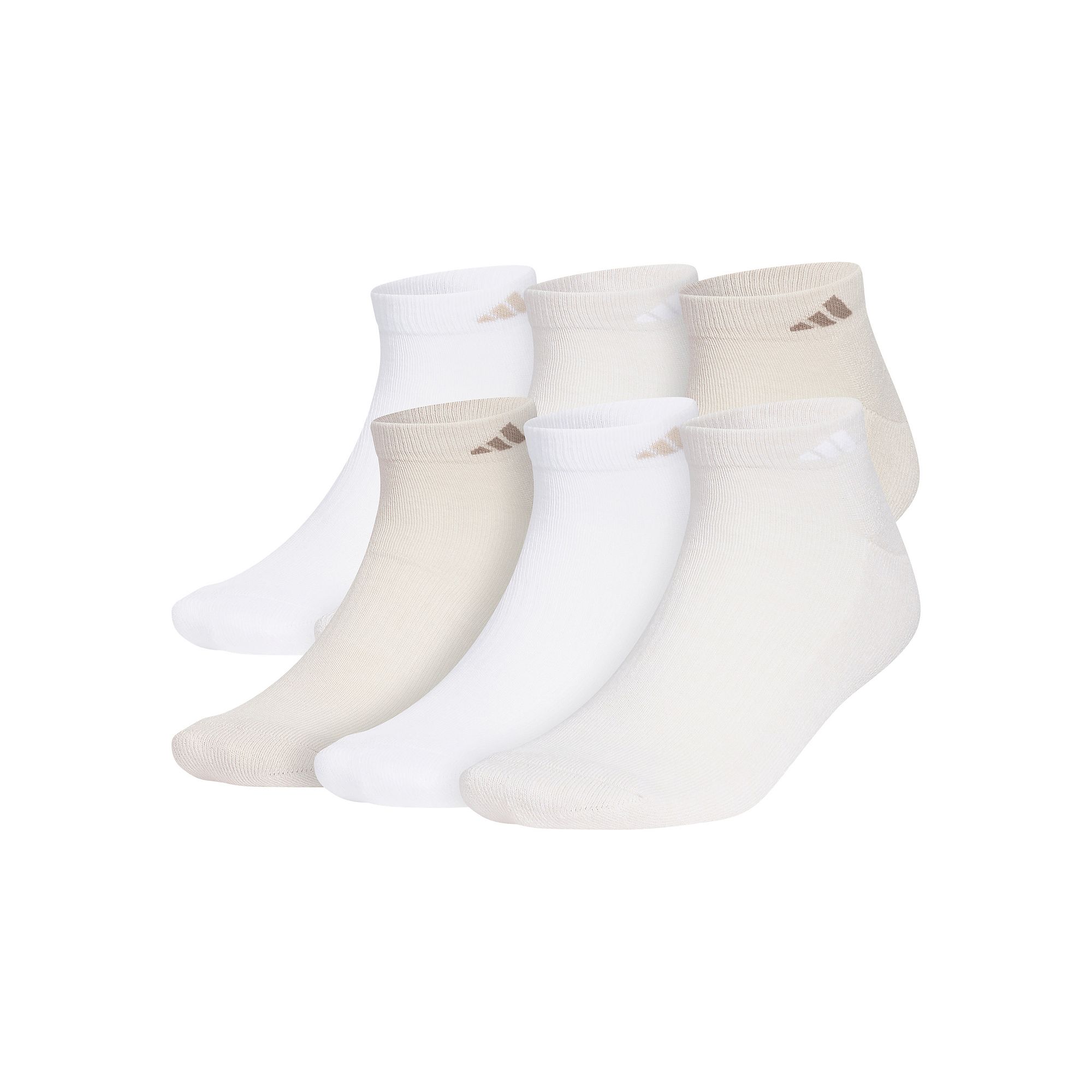 Mens adidas 6-pack Athletic Cushioned Low-Cut Socks, Size: 5-8, Wonder Bei