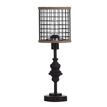 Cage Black Finish Table Lamp