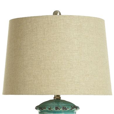 Turquoise Finish Ceramic Table Lamp