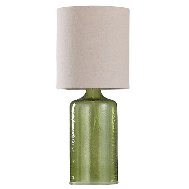 Green glass deals table lamp