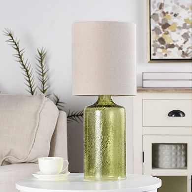 Green Glass Table Lamp