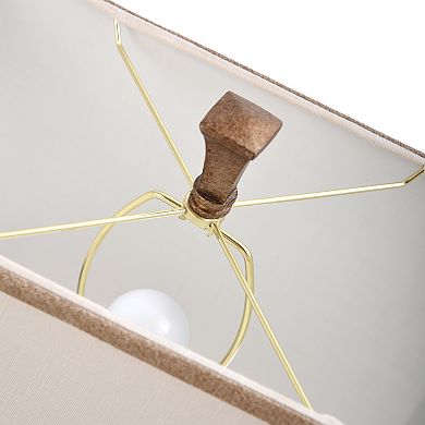 Geometric Vintage Gold Finish Table Lamp