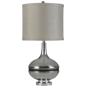 Elyse Smoke Glass Finish Table Lamp