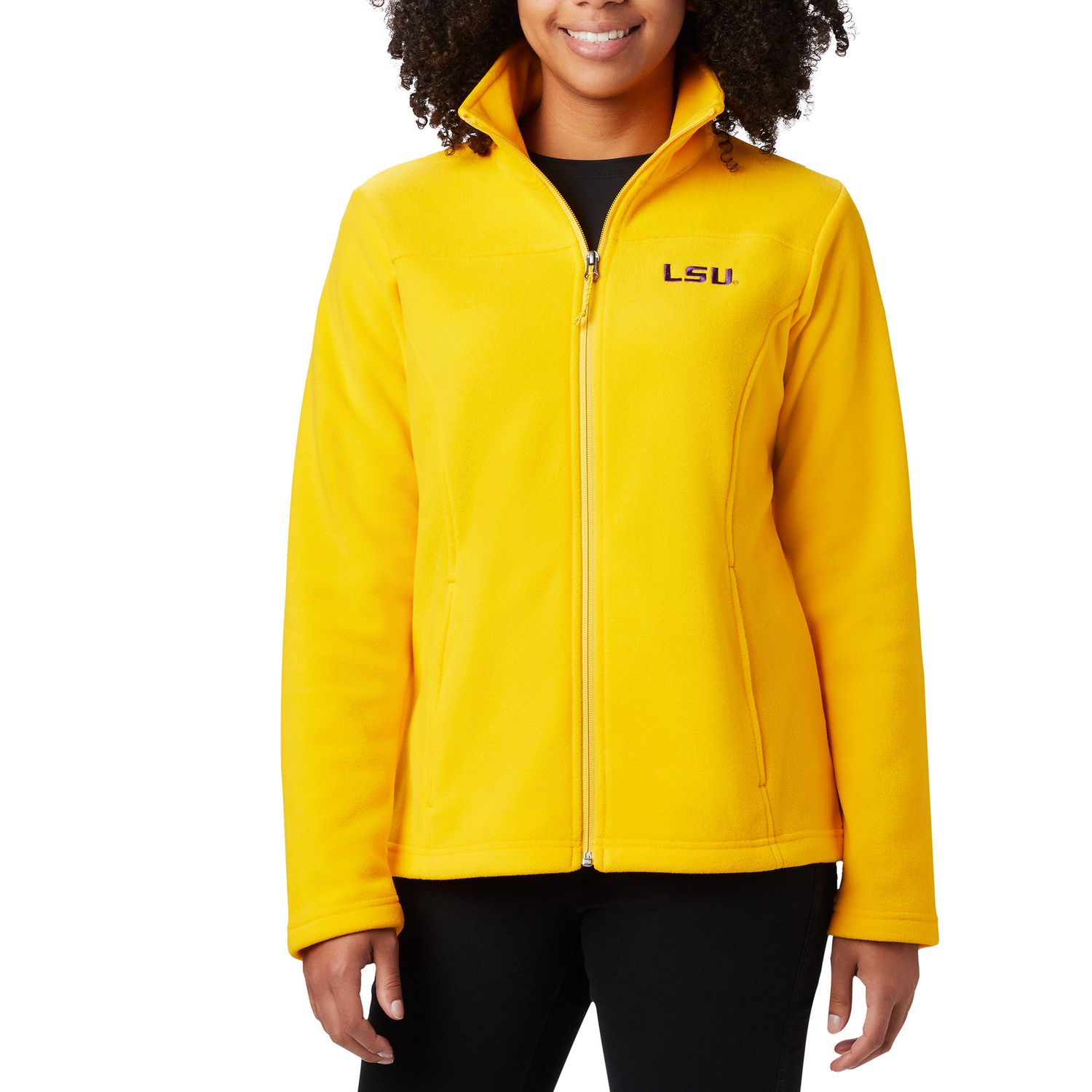yellow columbia fleece jacket