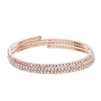 Vieste Simulated Crystal Coil Bracelet