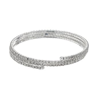 Vieste Simulated Crystal Coil Bracelet
