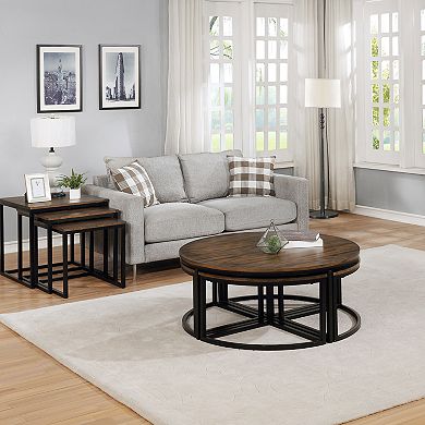 Alaterre Furniture Arcadia Nesting Coffee Table & End Table 5-piece Set